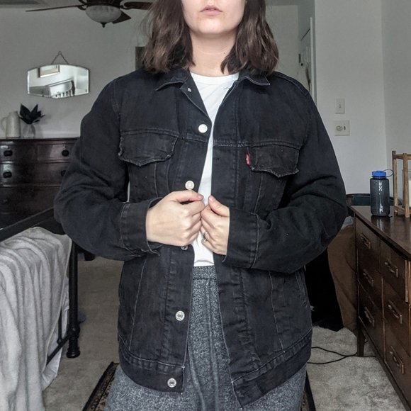 levis jacket mens black